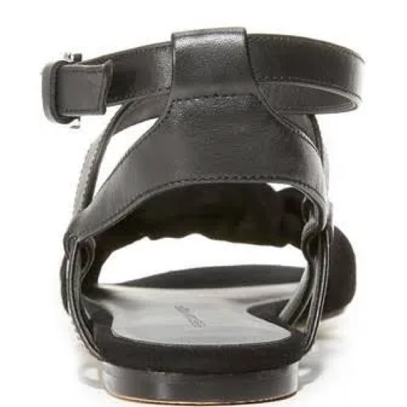 REBECCA MINKOFF Women's Evette Suede Flat Bow Sandal, Black Size 6.5 - Picture 6 of 8